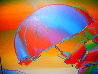 Umbrella Man and Lady 1989 66x80 - Huge Mural Size Original Painting by Peter Max - 4