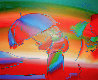 Umbrella Man and Lady 1989 66x80 - Huge Mural Size Original Painting by Peter Max - 0 Umbrella Man and Lady 1989 66x80 - Huge Mural Size Original Painting by Peter Max - 0