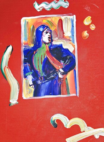 Mick Jagger Unique 2009 12x9 Works on Paper (not prints) - Peter Max