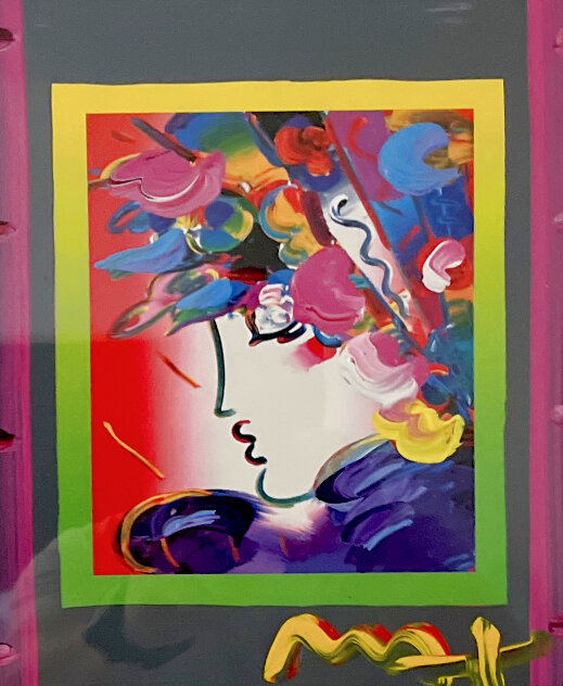 Blushing Beauty on Blends Unique 2006 23x22 Works on Paper (not prints) by Peter Max