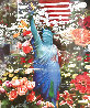 Land of the Free Home of the Brave II Unique 2005 Works on Paper (not prints) by Peter Max - 0