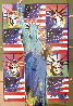 God Bless America III: w/ Five Liberties Unique 2005 Works on Paper (not prints) by Peter Max - 0