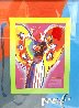 Angel with Heart 26x30 Original Painting by Peter Max - 3