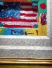 Flag with Heart Ver #52 Acrylic on Canvas 2002 18x20 Original Painting by Peter Max - 4