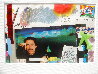 Collages V II: 19 1990 15x19 Original Painting by Peter Max - 3