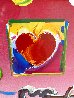 Heart 25x22 Original Painting by Peter Max - 4