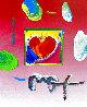 Heart 25x22 Original Painting by Peter Max - 0