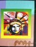 Liberty Head II on Blends Unique 2006 26x23 Works on Paper (not prints) by Peter Max - 3