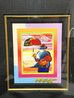 Umbrella Man on Blends Unique 25x23 Works on Paper (not prints) by Peter Max - 2