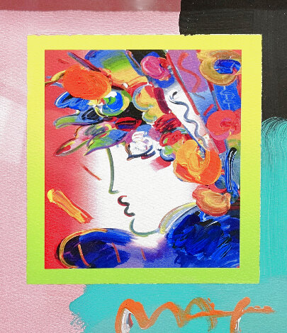 Blushing Beauty on Blends Unique 2006 Works on Paper (not prints) - Peter Max