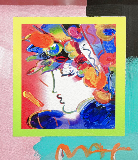 Blushing Beauty on Blends Unique 2006 Works on Paper (not prints) by Peter Max