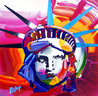 Liberty Head Unique 2004 24x24 Works on Paper (not prints) by Peter Max - 0