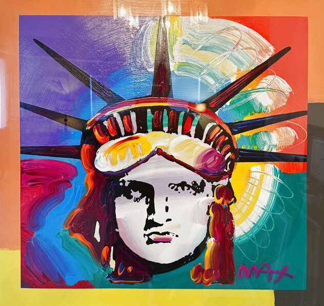 Liberty Head Unique 2017 36x36 Works on Paper (not prints) by Peter Max