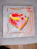 Heart #9 1992 16x16 - Signed Twice Original Painting by Peter Max - 1