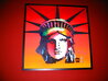 Liberty Head 1991 64x64 - Huge - Signed Twice Original Painting by Peter Max - 2