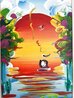 Better World 22x17 - Oil on Canvas Original Painting by Peter Max - 3