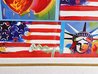 Patriotic Series: 4 Liberties, 4 Flags, 2 Hearts Unique 2006 Works on Paper (not prints) by Peter Max - 3 Patriotic Series: 4 Liberties, 4 Flags, 2 Hearts Unique 2006 Works on Paper (not prints) by Peter Max - 3
