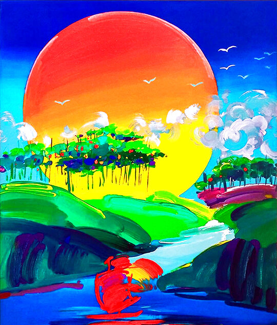 Without Borders - Huge 46x36 by Peter Max