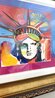 Liberty Head 36x36 - Framed Acrylic Original Painting by Peter Max - 2