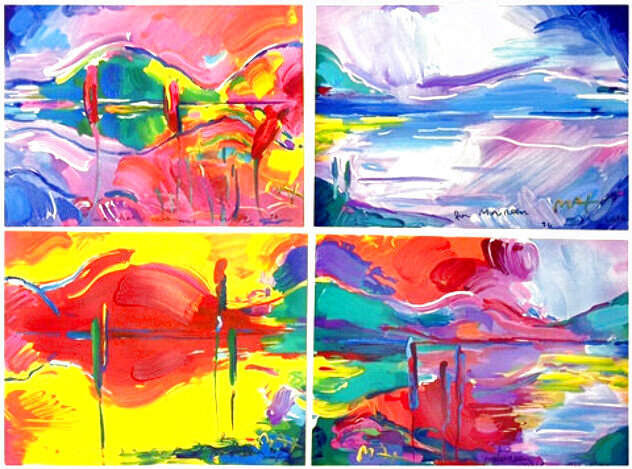 Four Seasons Framed Limited Edition Serigraph Quadtych 16x20 by