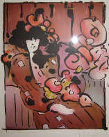 Brown Lady With Vase 1981 Limited Edition Print by Peter Max - 0 Brown Lady With Vase 1981 Limited Edition Print by Peter Max - 0