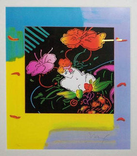 Lady Floating Flowers 2004 Limited Edition Print - Peter Max Lady Floating Flowers 2004 Limited Edition Print - Peter Max