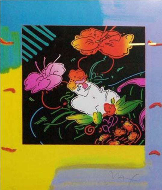 Lady Floating Flowers 2004 Limited Edition Print by Peter Max