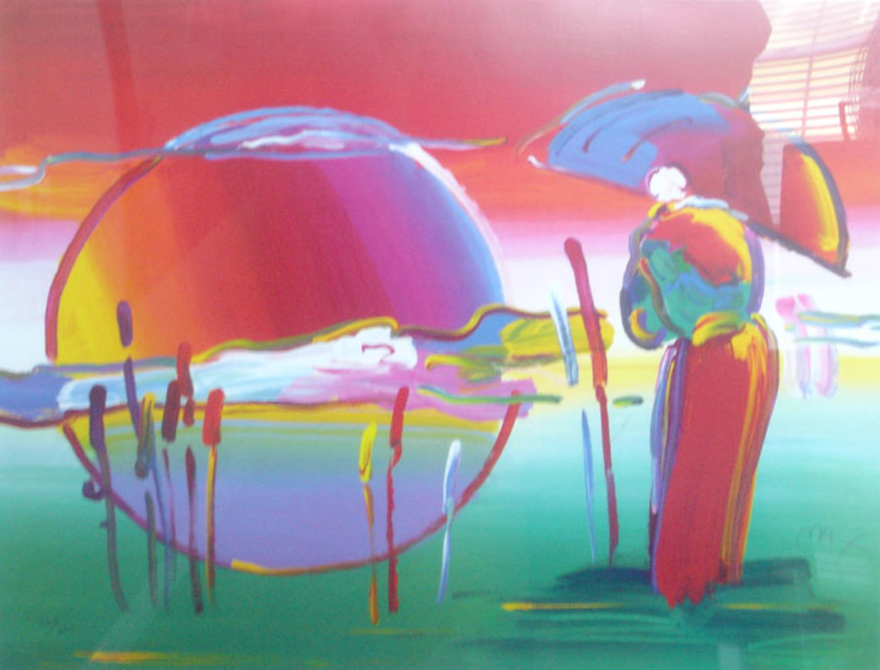 Rainbow Umbrelle Man In Reeds 2007 Limited Edition Print by Peter Max