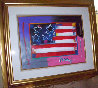 Flag With Heart 1999 Unique 18x24 Works on Paper (not prints) by Peter Max - 1 Flag With Heart 1999 Unique 18x24 Works on Paper (not prints) by Peter Max - 1