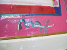 Flag With Heart 1999 Unique 18x24 Works on Paper (not prints) by Peter Max - 2 Flag With Heart 1999 Unique 18x24 Works on Paper (not prints) by Peter Max - 2