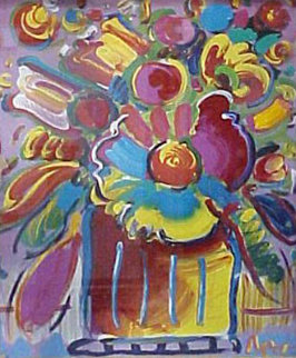 Flowers Unique 2001 27x22 Works on Paper (not prints) - Peter Max Flowers Unique 2001 27x22 Works on Paper (not prints) - Peter Max