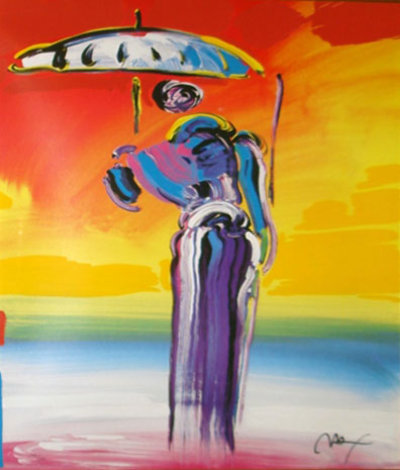 Umbrella Man With Cane 2001 Limited Edition Print - Peter Max