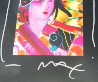 Asia Collage Version III No. 7 22x19 Works on Paper (not prints) by Peter Max - 2
