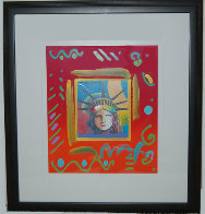 Liberty Head II Collage Unique Works on Paper (not prints) by Peter Max - 1 Liberty Head II Collage Unique Works on Paper (not prints) by Peter Max - 1