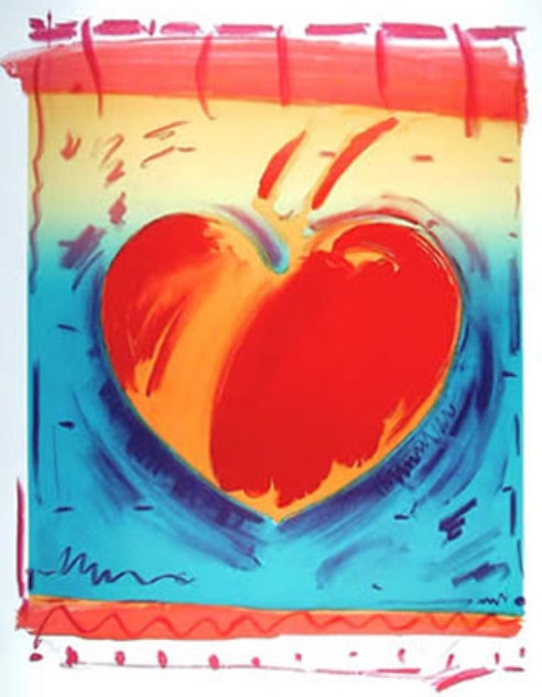 Heart II 1981 Limited Edition Print by Peter Max