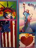 Patriot Series Two Liberties  Unique 19x15 Works on Paper (not prints) by Peter Max - 0