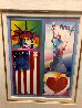 Patriot Series Two Liberties  Unique 19x15 Works on Paper (not prints) by Peter Max - 2