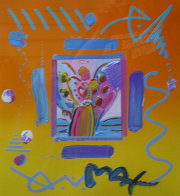 Angel with Heart Collage, Version II 14x12 1998 Works on Paper (not prints) by Peter Max - 0 Angel with Heart Collage, Version II 14x12 1998 Works on Paper (not prints) by Peter Max - 0