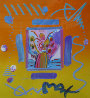 Angel with Heart Collage, Version II  14x12 1998 Works on Paper (not prints) by Peter Max - 0