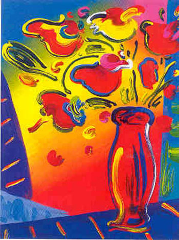 Vase with Flowers 2002 Limited Edition Print - Peter Max