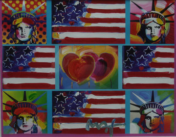 Patriotic Series Unique 15x19 Works on Paper (not prints) - Peter Max Patriotic Series Unique 15x19 Works on Paper (not prints) - Peter Max