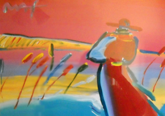 Walking in Reeds  Unique 17x24 Works on Paper (not prints) by Peter Max