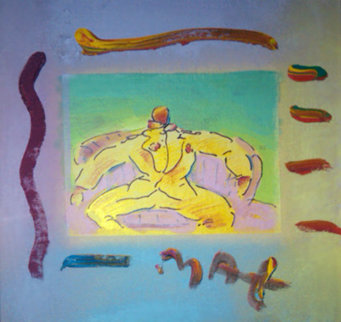 Monk by Window Unique 1993 Works on Paper (not prints) - Peter Max
