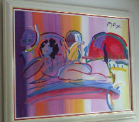 Reclining Nude 1992 37x49 Original Painting by Peter Max - 1 Reclining Nude 1992 37x49 Original Painting by Peter Max - 1