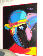 Zero (Black) 1994 60x44 Huge Original Painting by Peter Max - 1 Zero (Black) 1994 60x44 Huge Original Painting by Peter Max - 1