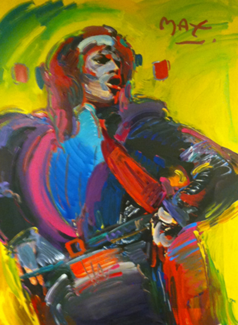Mick Jagger - Unique 1988 45x31 Works on Paper (not prints) by Peter Max Mick Jagger - Unique 1988 45x31 Works on Paper (not prints) by Peter Max