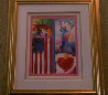 Patriotic Series: 2 Liberties, Flag, and Heart 2006 32x28 Works on Paper (not prints) by Peter Max - 1