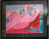 Reclining in Red 1988 35x45 Huge Works on Paper (not prints) by Peter Max - 1