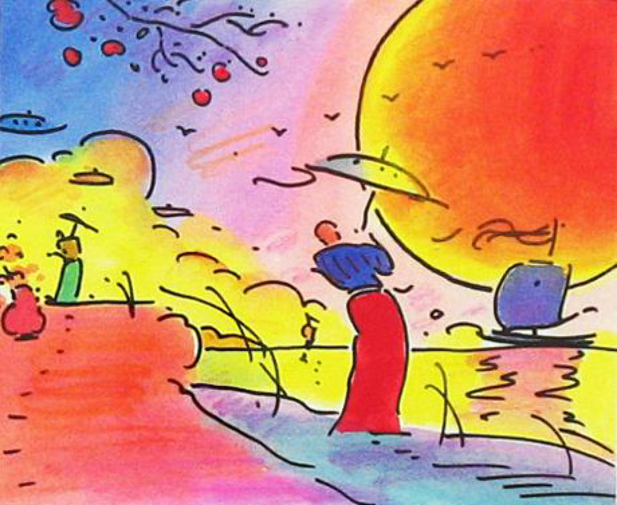 Two Sages in The Sun 2003 Limited Edition Print by Peter Max Two Sages in The Sun 2003 Limited Edition Print by Peter Max