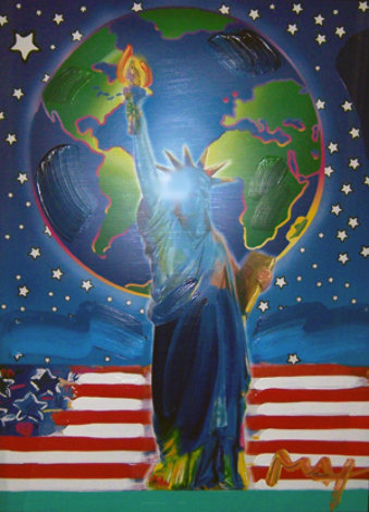 Peace on Earth Unique 2001 36x24 Works on Paper (not prints) - Peter Max